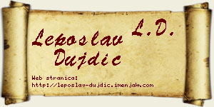 Leposlav Dujdić vizit kartica